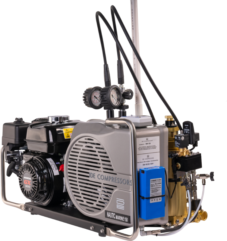 IDE Fun Marine 110 Petrol 300 bar Compressor Fully Optimised - Safety Stop