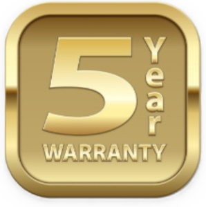 5 year warranty