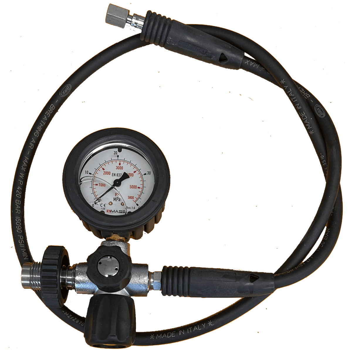 200 Bar Filling Connector Black